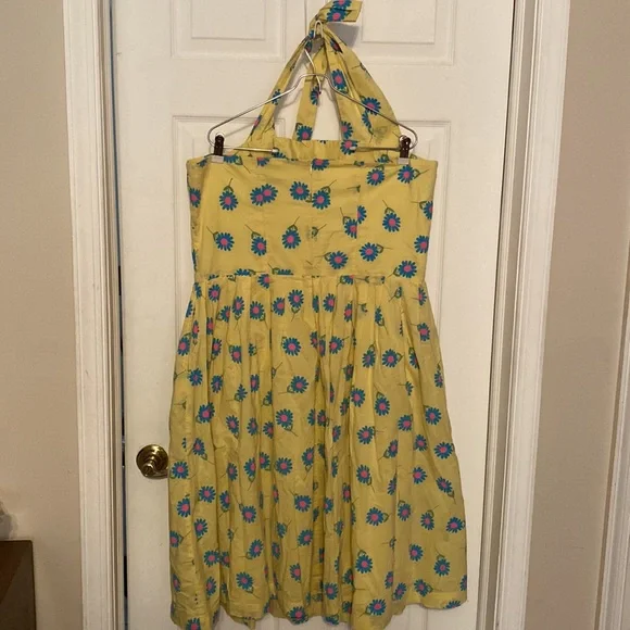 Vintage J. Peterman Yellow Floral Dress size 16 - Picture 2 of 7